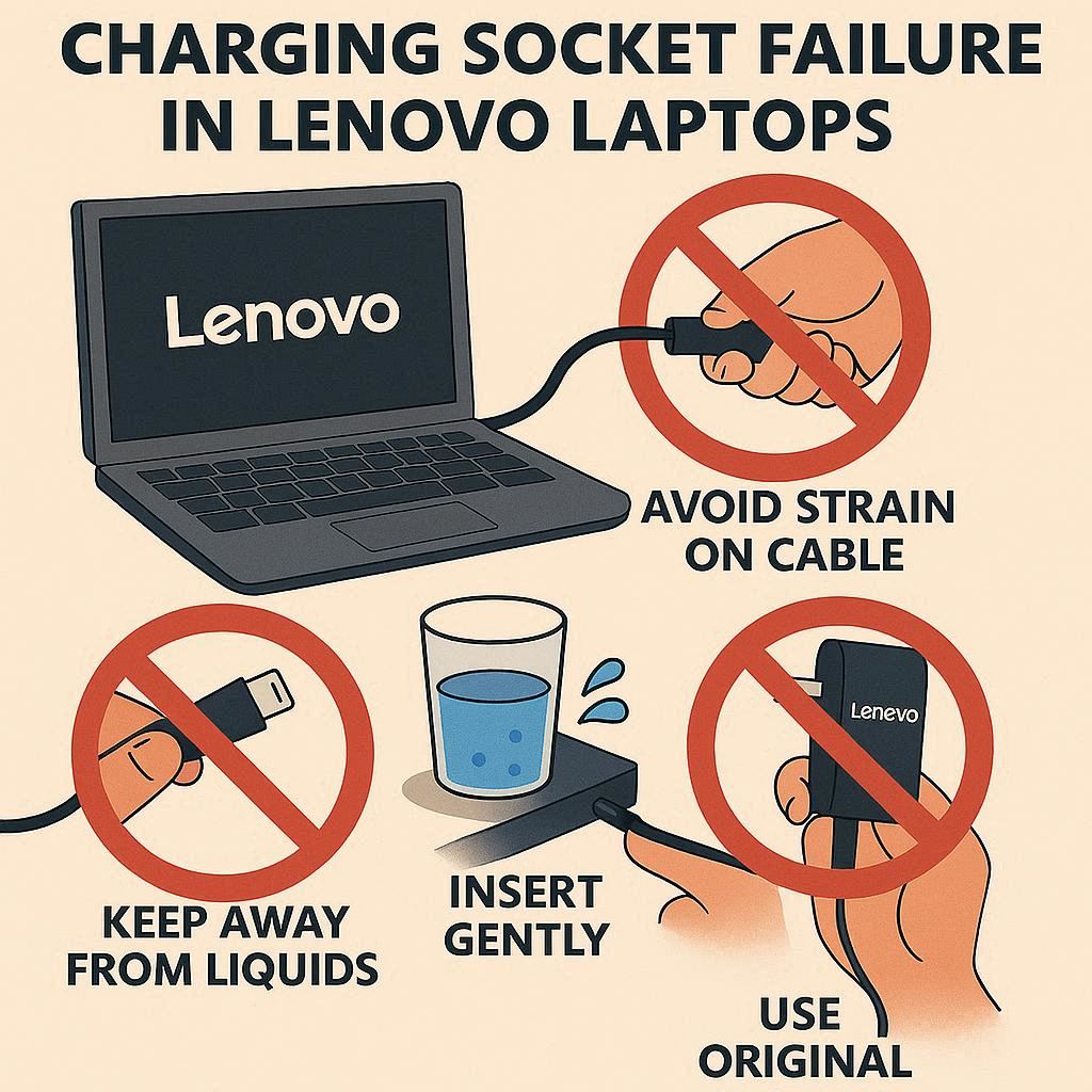 پیشگیری از خرابی سوکت در لپ ‌تاپ‌های لنوو