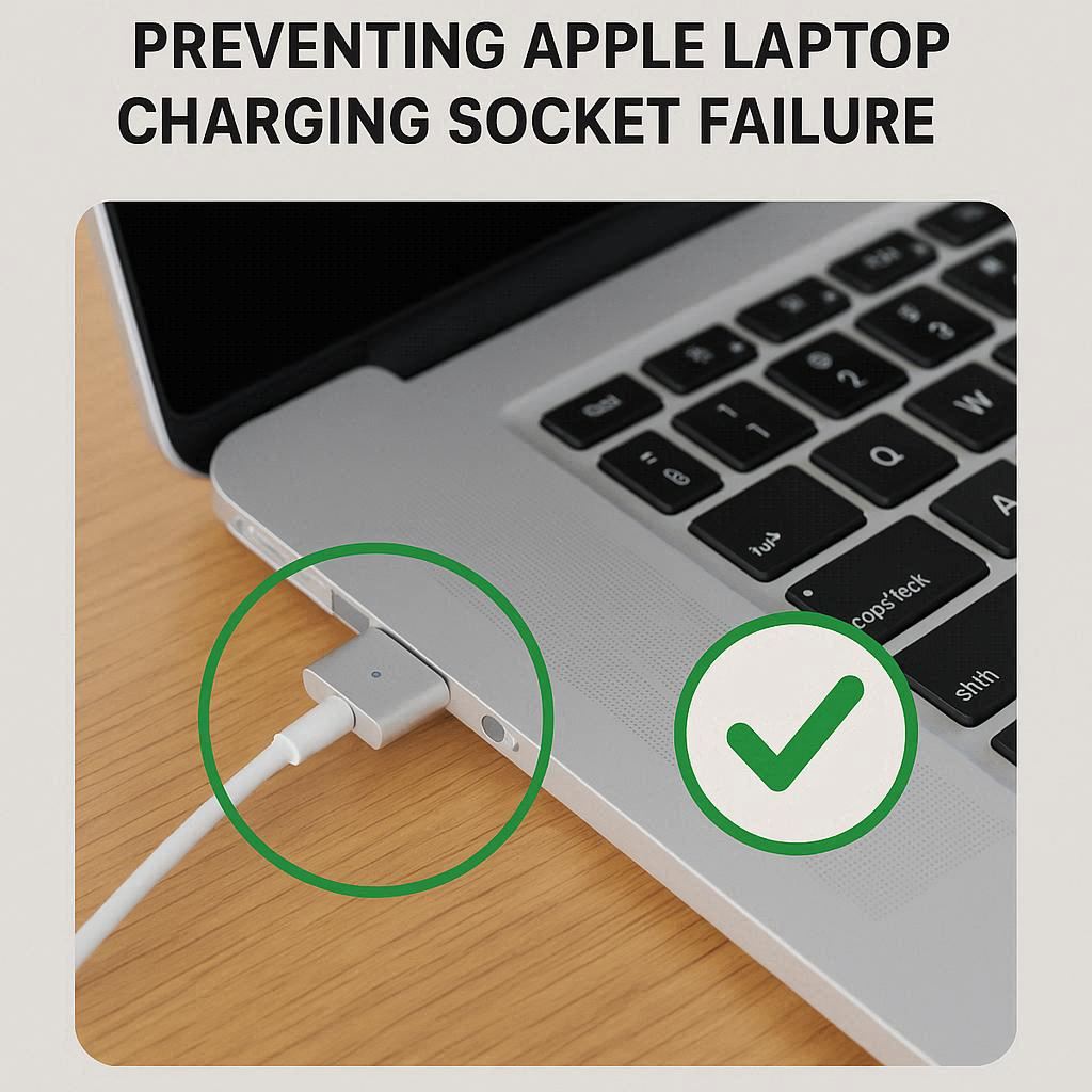 پیشگیری از خرابی سوکت شارژ لپ تاپ اپل