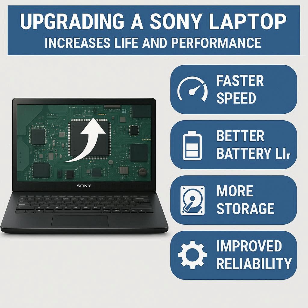 چرا ارتقا لپ تاپ سونی باعث افزایش عمر و عملکرد می‌شود؟