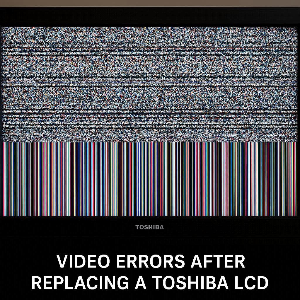 خطاهای تصویری پس از تعویض ال سی دی توشیبا