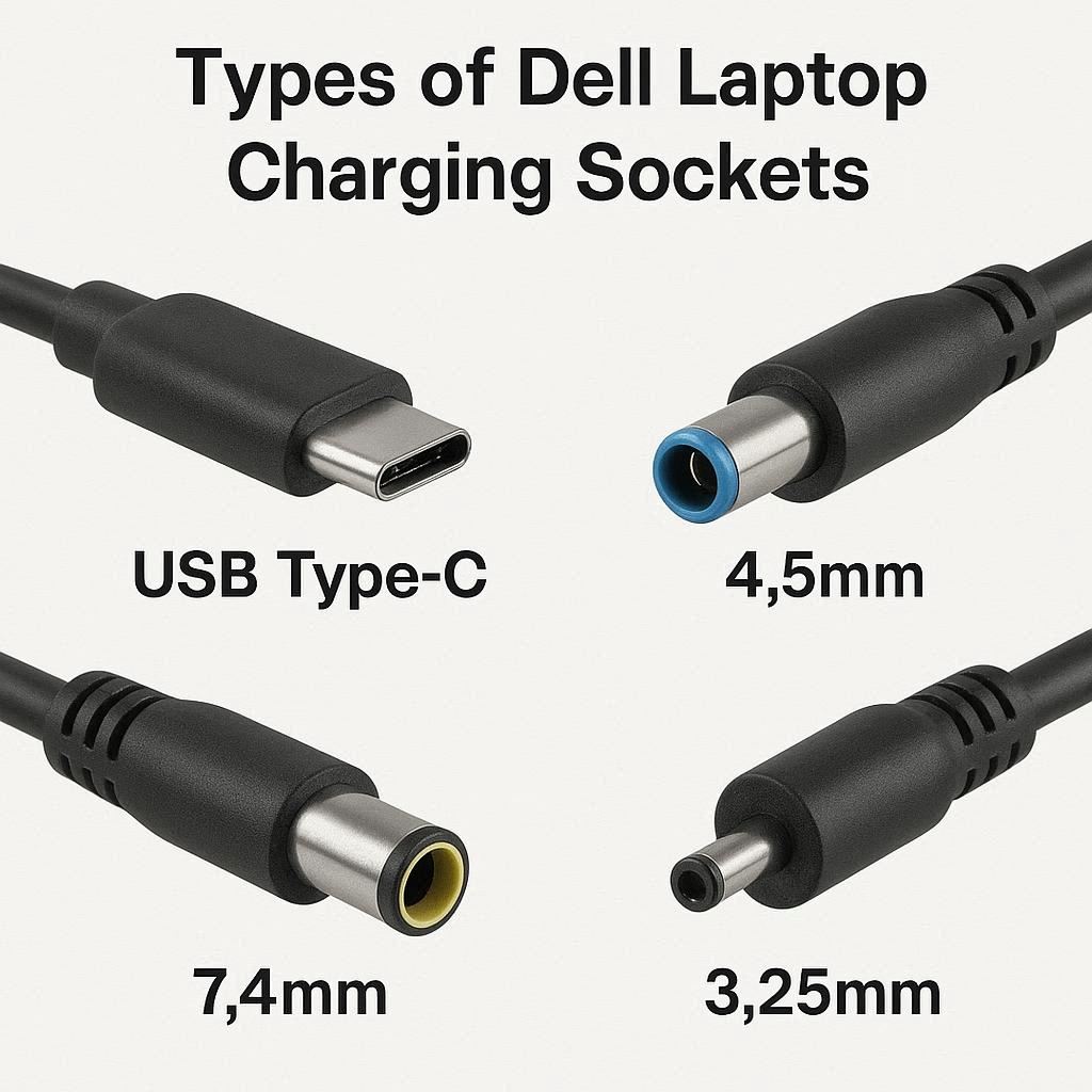 انواع سوکت شارژ لپ تاپ دل