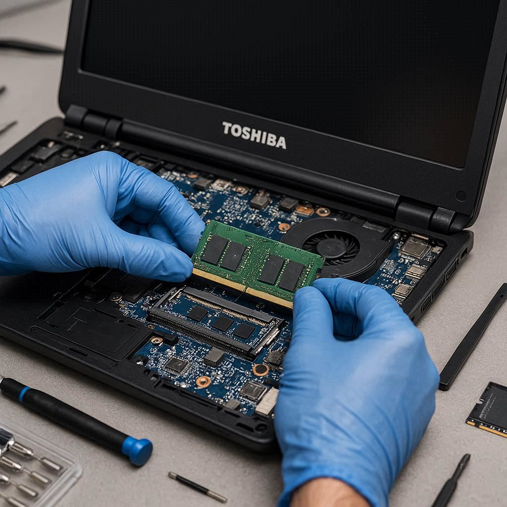 ارتقا رم لپ تاپ توشیبا