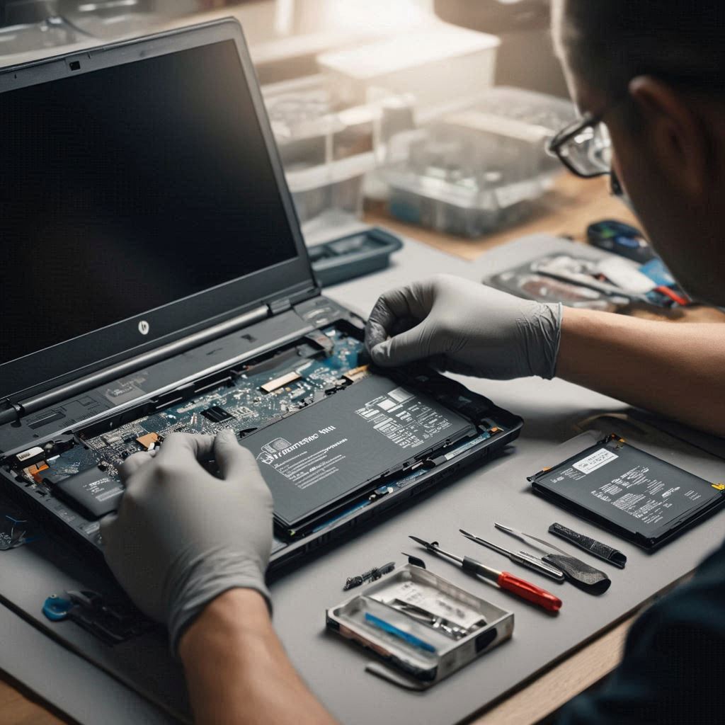 تعمیر و تعویض باتری لپ تاپ اچ پی