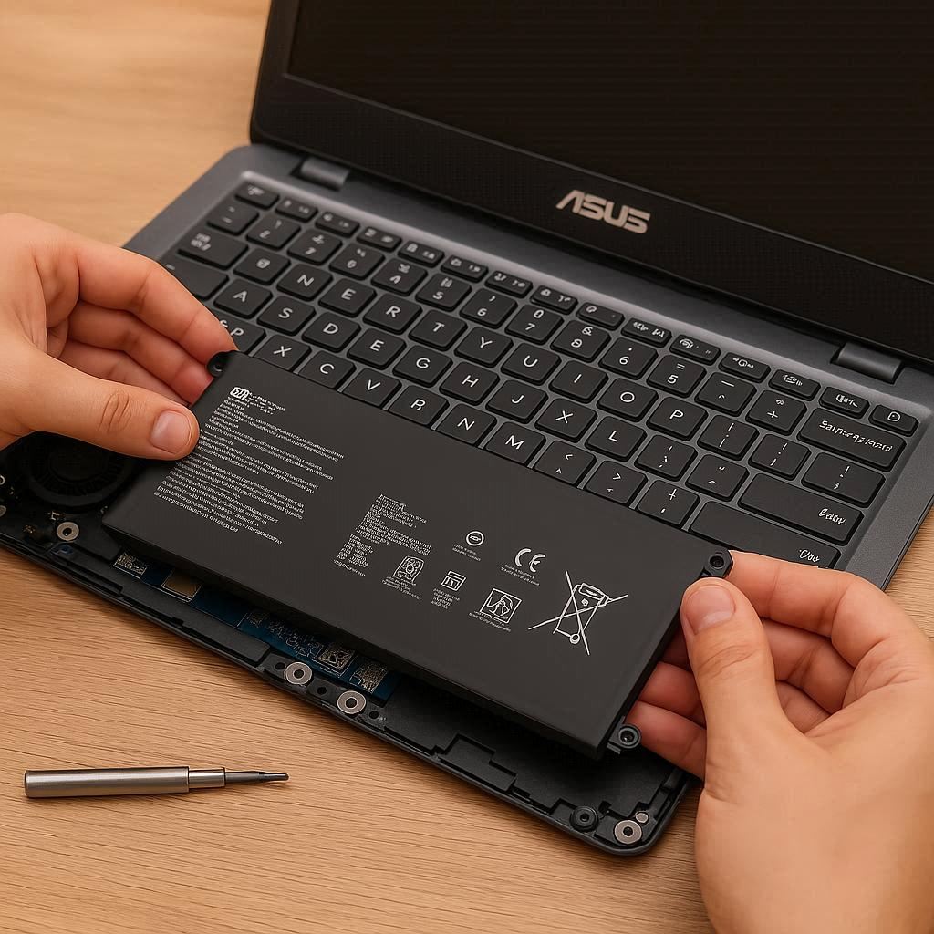 تعمیر و تعویض باتری لپ تاپ ایسوس