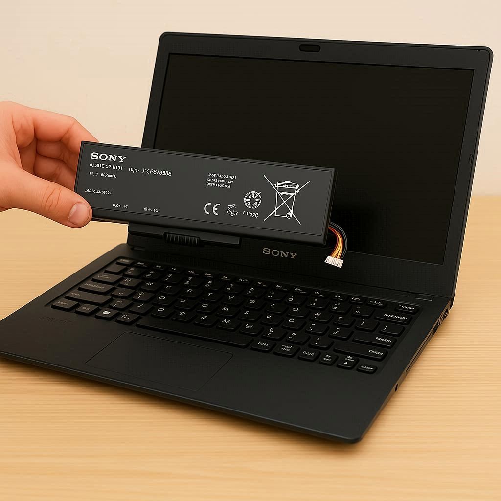 تعمیر و تعویض باتری لپ تاپ سونی