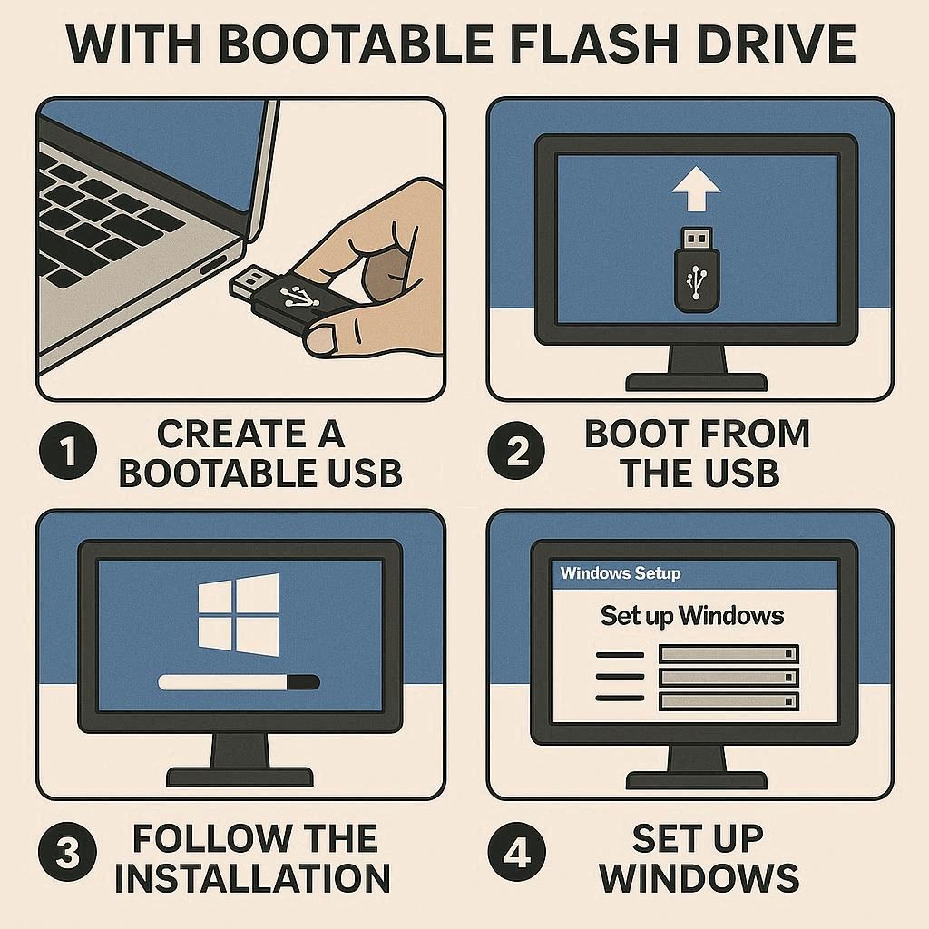 آموزش کامل نصب ویندوز با فلش بوتیبل