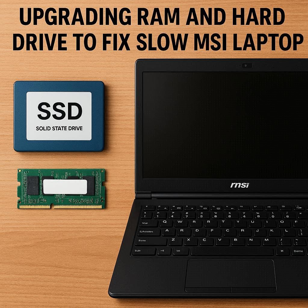 ارتقای رم و هارد برای رفع کندی لپ تاپ ام اس آی