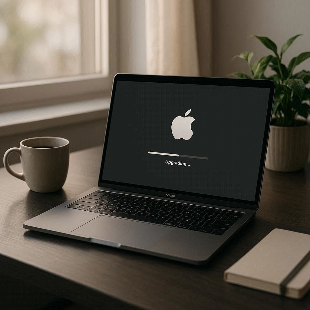 ارتقای سیستم عامل macOS در لپ تاپ اپل