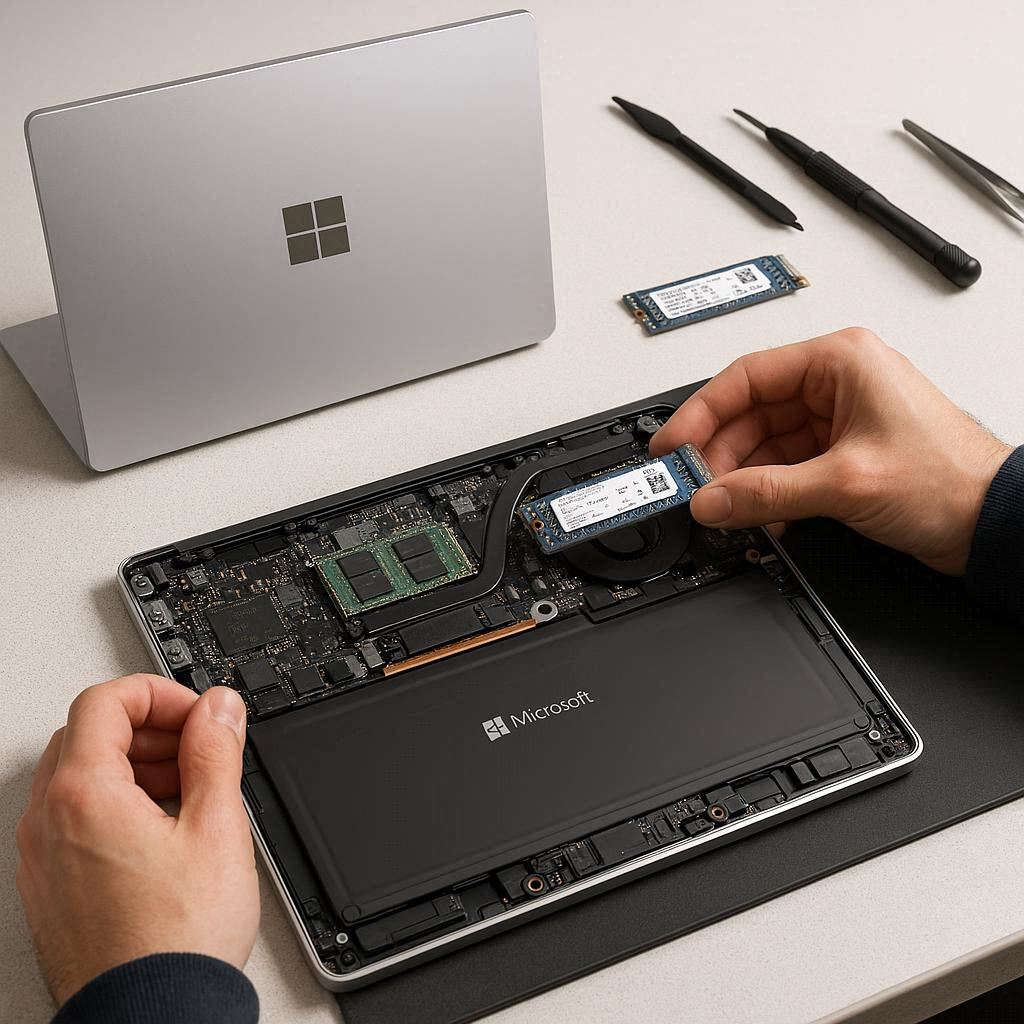 استفاده از قطعات اورجینال سرفیس هنگام ارتقا لپ تاپ