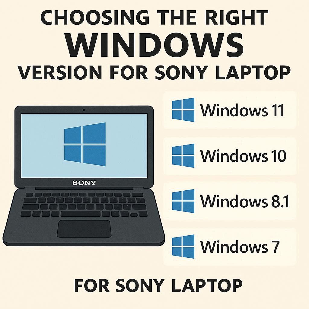 انتخاب نسخه مناسب ویندوز برای لپ ‌تاپ سونی
