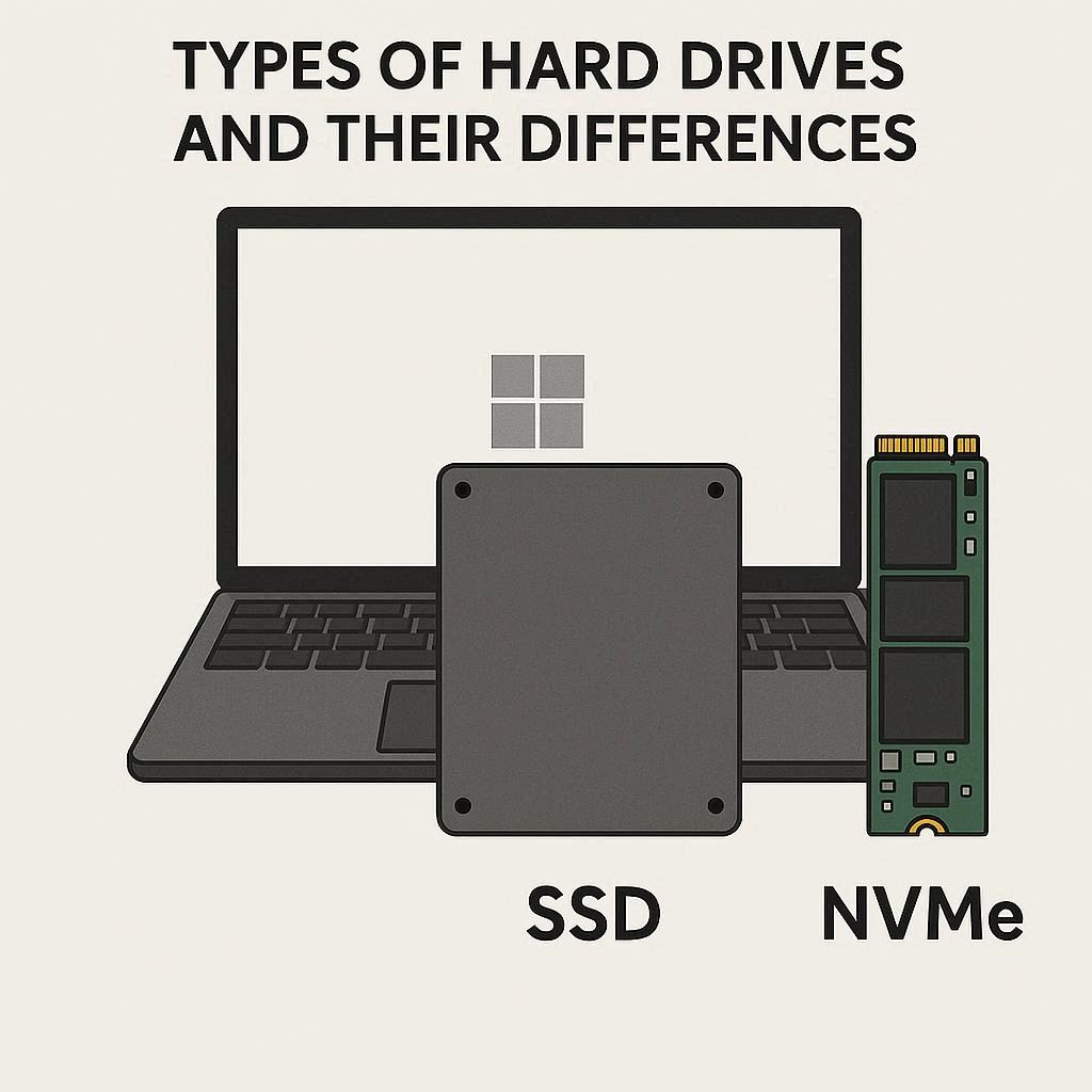 انواع هارد لپ تاپ و تفاوت‌های آن‌ها برای سرفیس