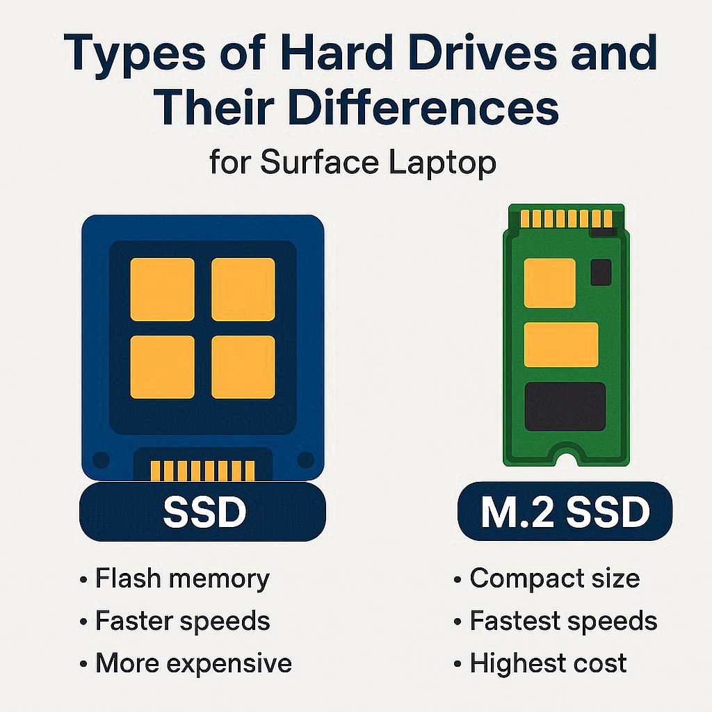 انواع هارد و تفاوت‌های آن‌ها برای سرفیس
