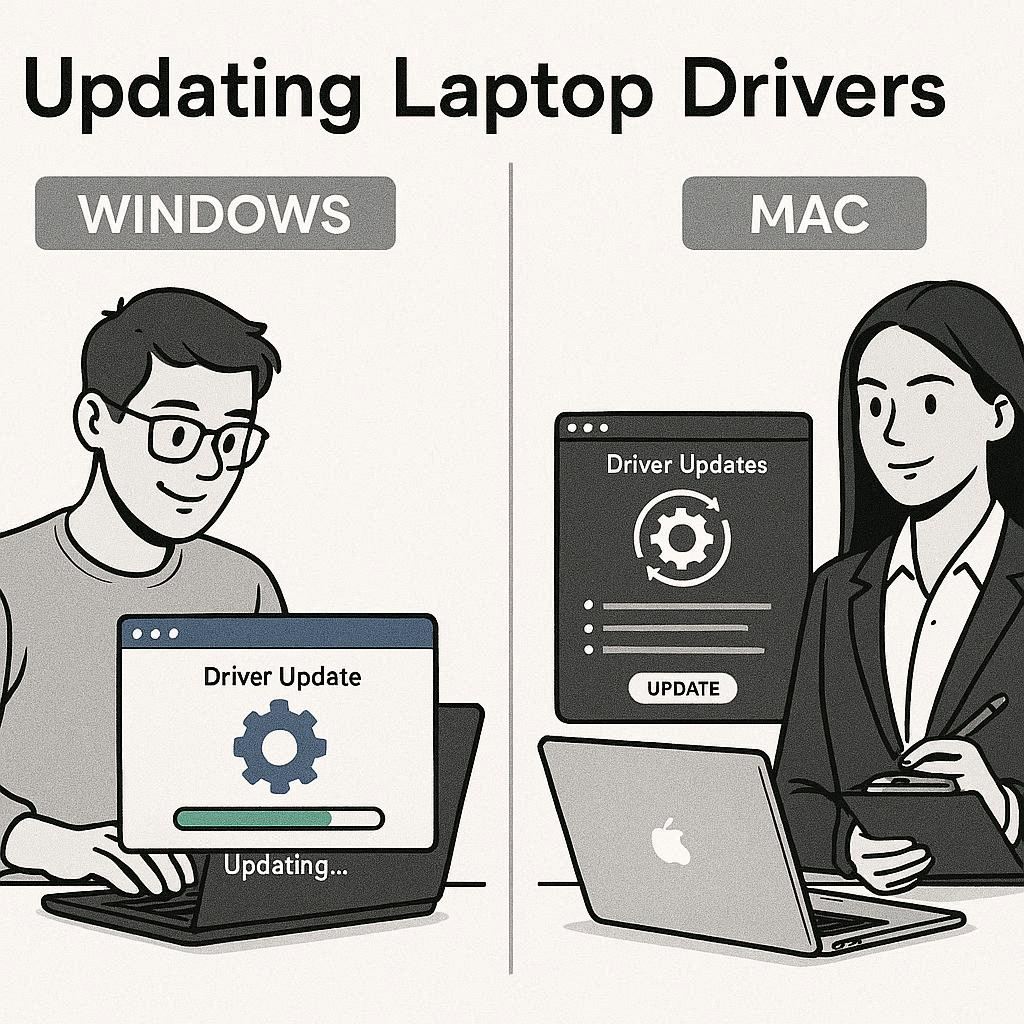 بروزرسانی درایورها در ویندوز و مک ساده تا حرفه‌ای برای لپ تاپ
