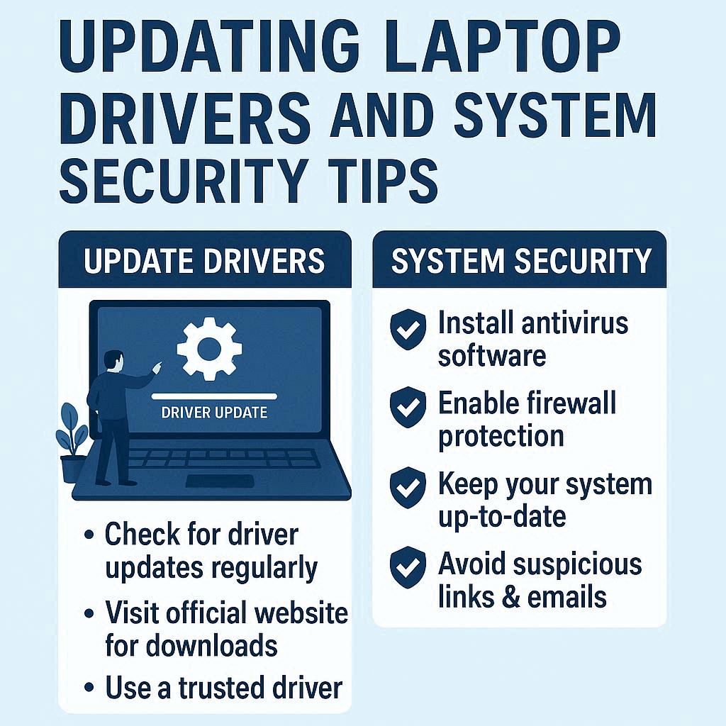 بروزرسانی درایورها و نکات امنیتی سیستم