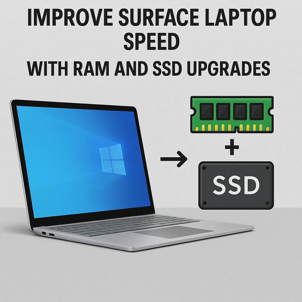بهبود سرعت سرفیس با ارتقا رم و SSD