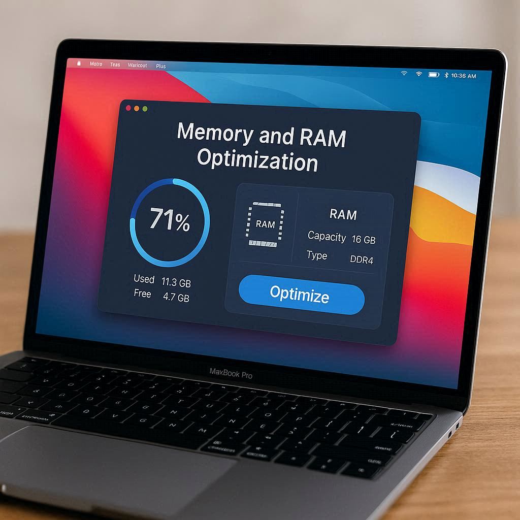 بهینه‌سازی حافظه و رم لپ تاپ مک بوک