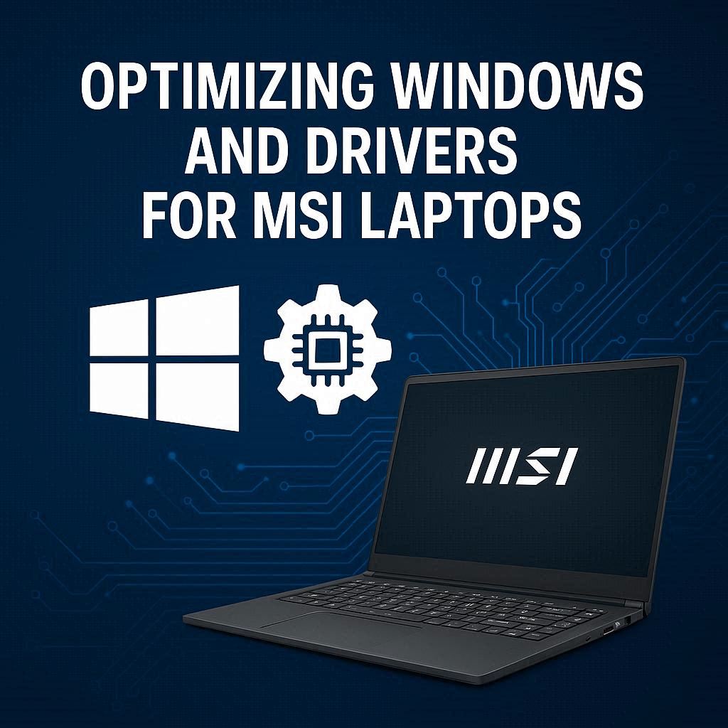 بهینه‌سازی ویندوز و درایورها برای لپ تاپ ام اس آی
