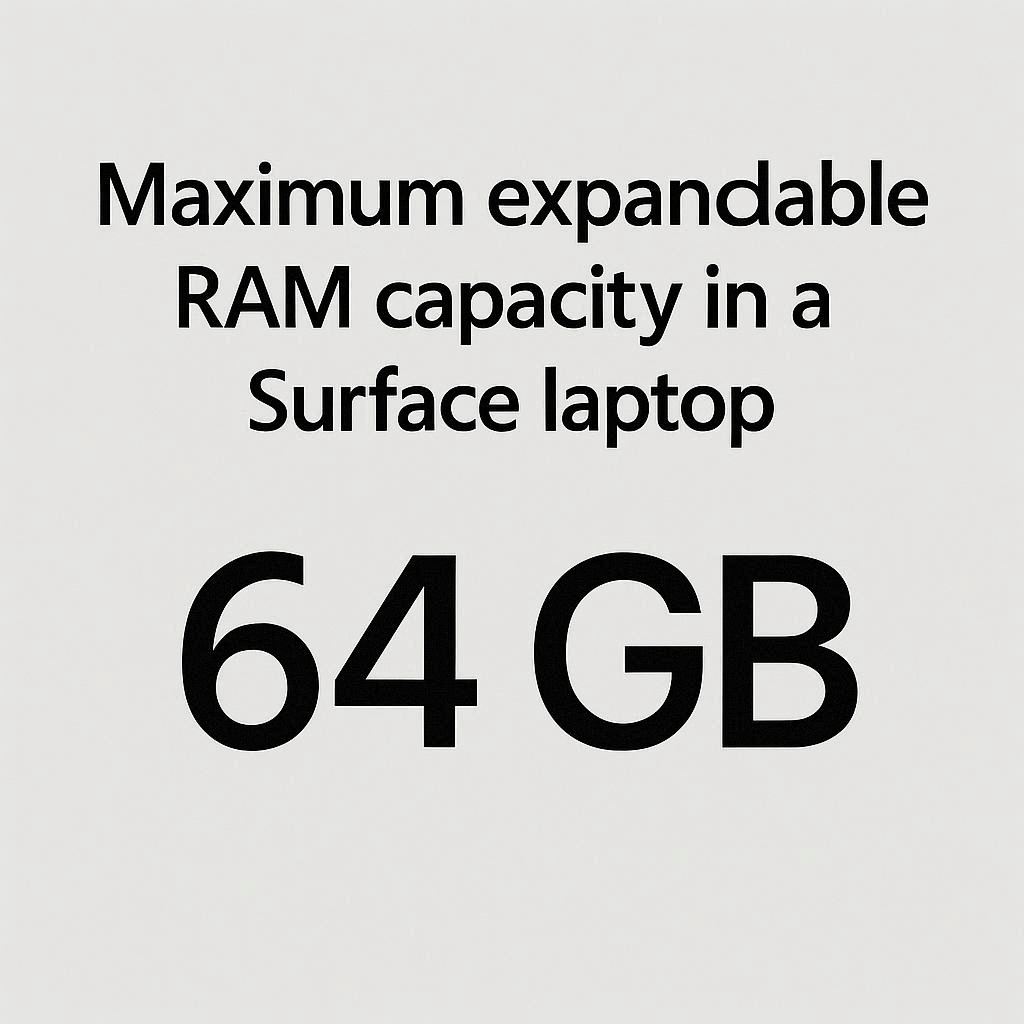 حداکثر ظرفیت رم قابل ارتقا در لپ تاپ سرفیس