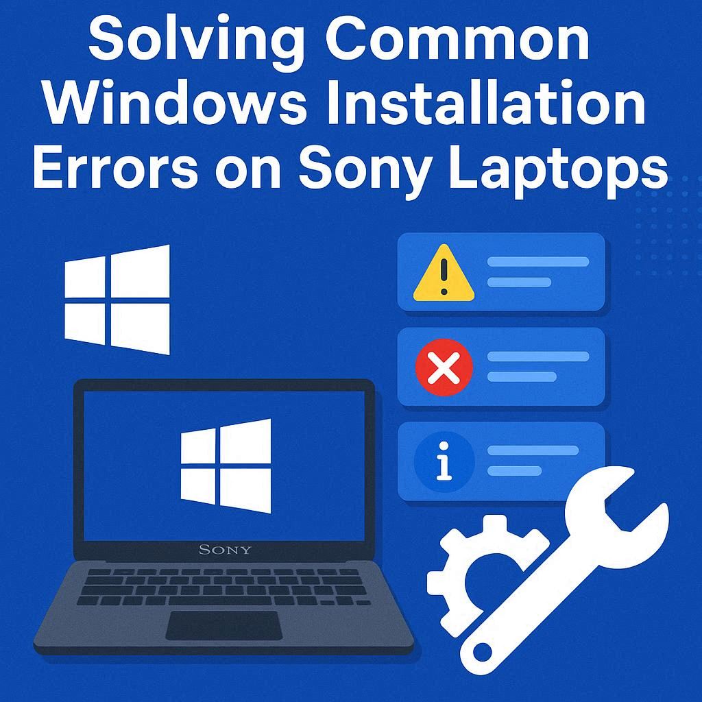 حل ارورهای رایج نصب ویندوز در Sony