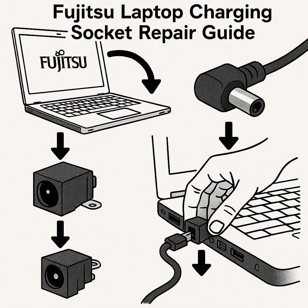 راهنمای تعمیر سوکت شارژ فوجیتسو
