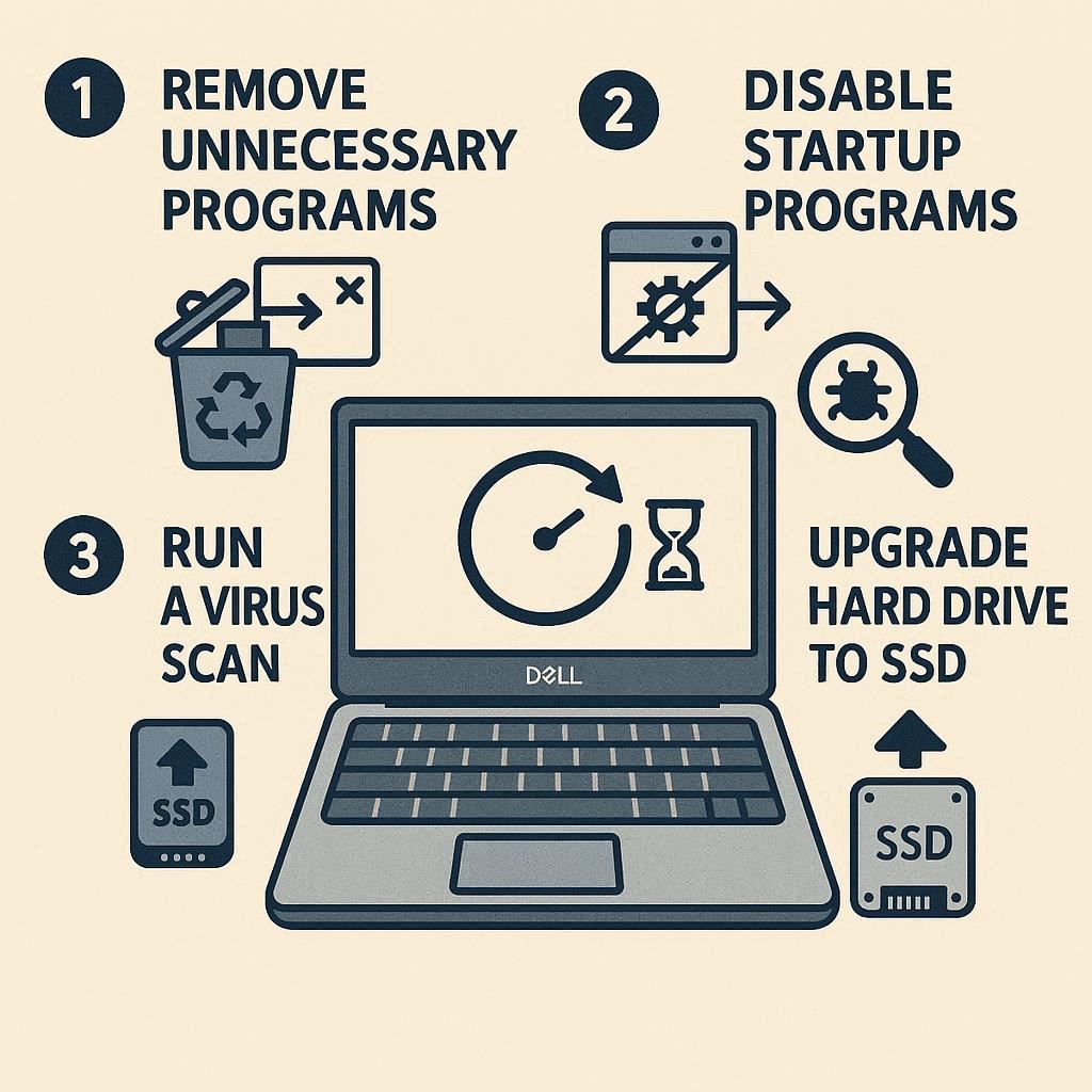 راهنمای رفع کندی و هنگی لپ ‌تاپ دل