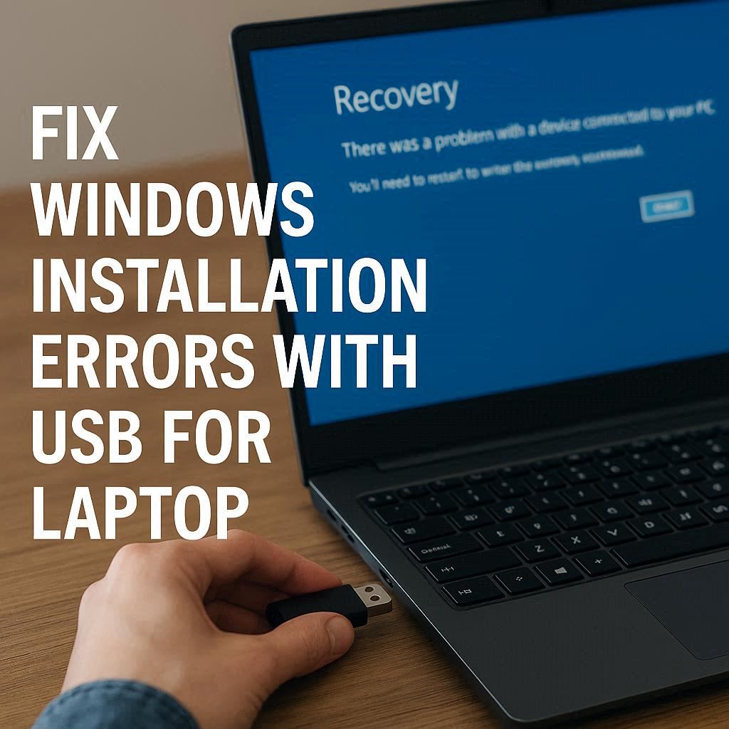 رفع ارورهای نصب ویندوز با USB