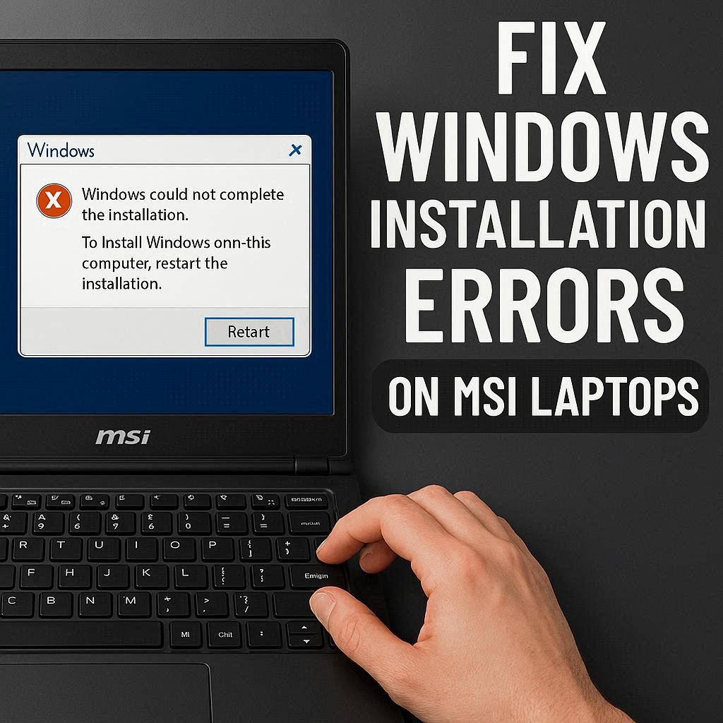رفع خطاهای نصب ویندوز در لپ ‌تاپ‌های MSI