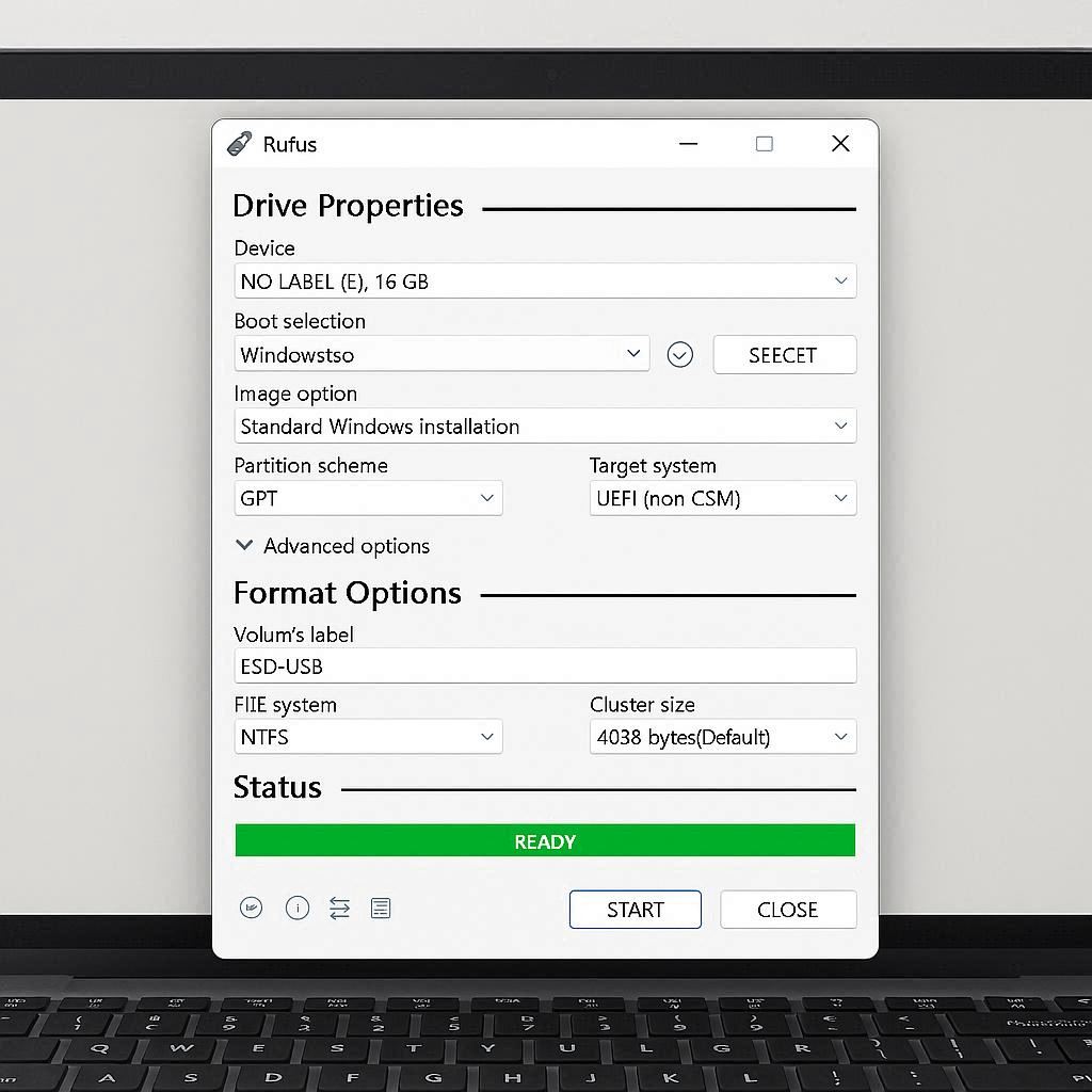 ساخت USB بوتیبل با Rufus