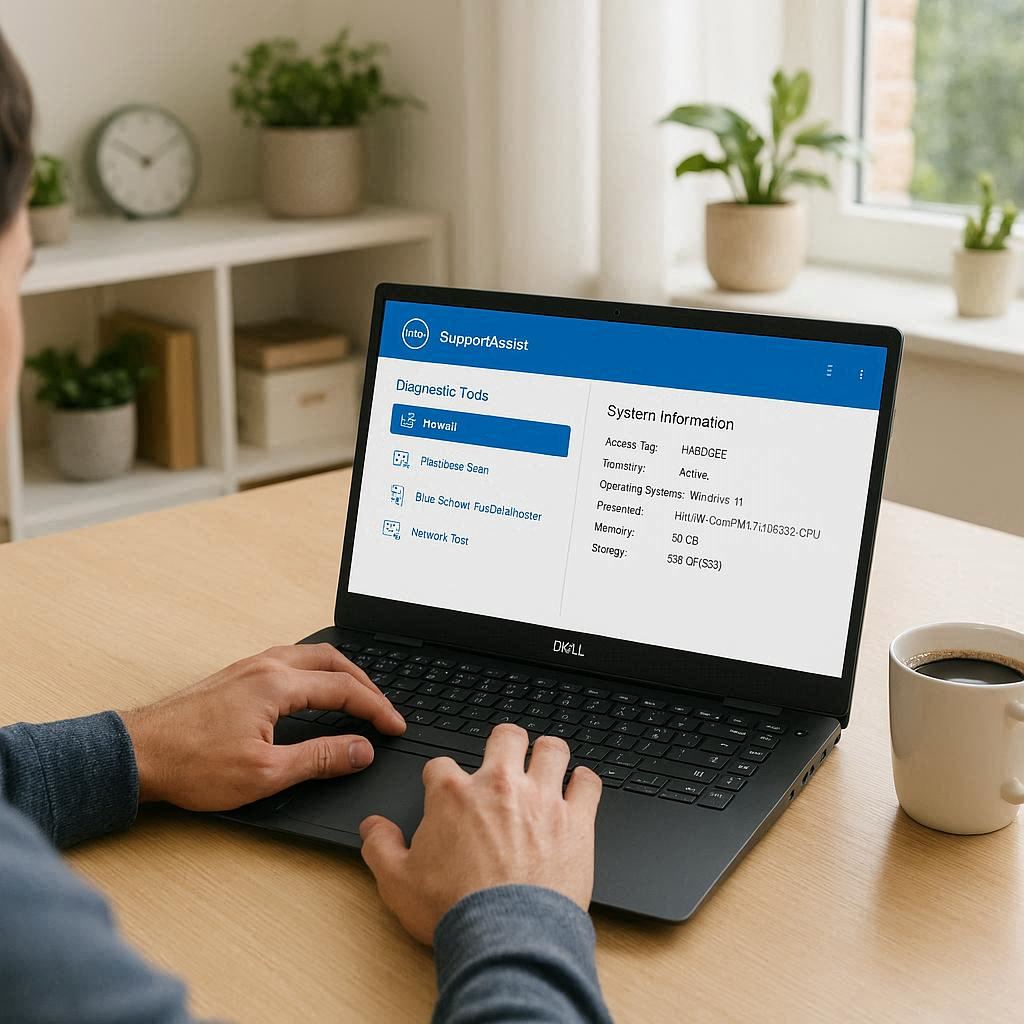 عیب‌یابی لپ تاپ با Dell SupportAssist