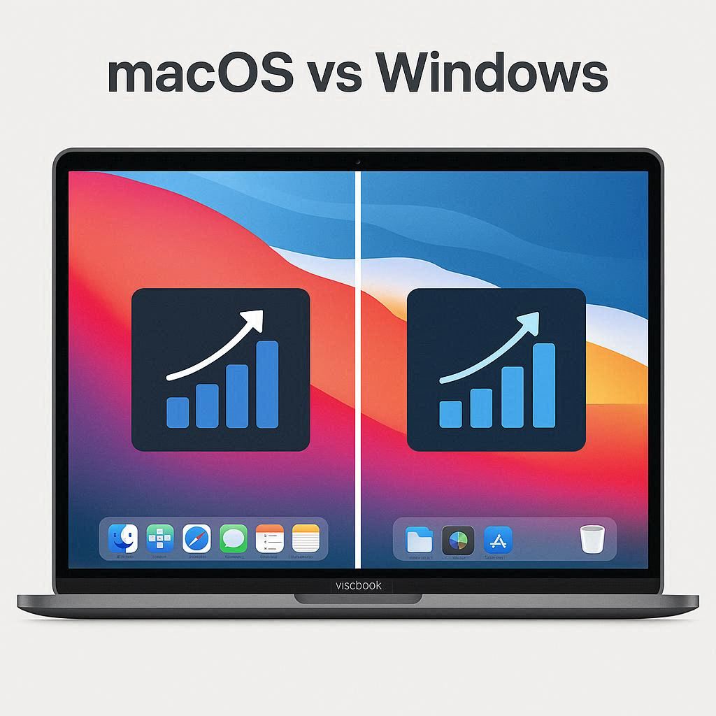 مقایسه عملکرد macOS و ویندوز روی لپ تاپ اپل