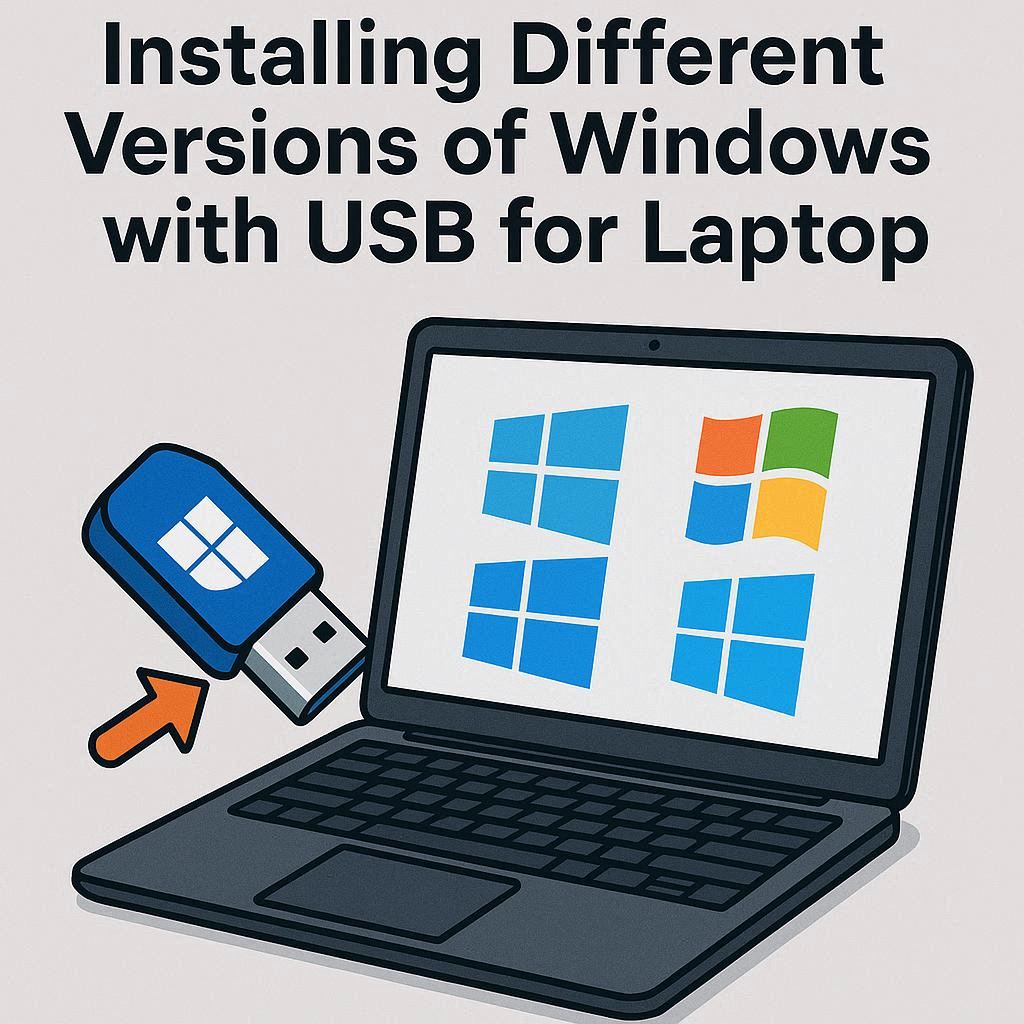 نصب نسخه‌های مختلف ویندوز با USB
