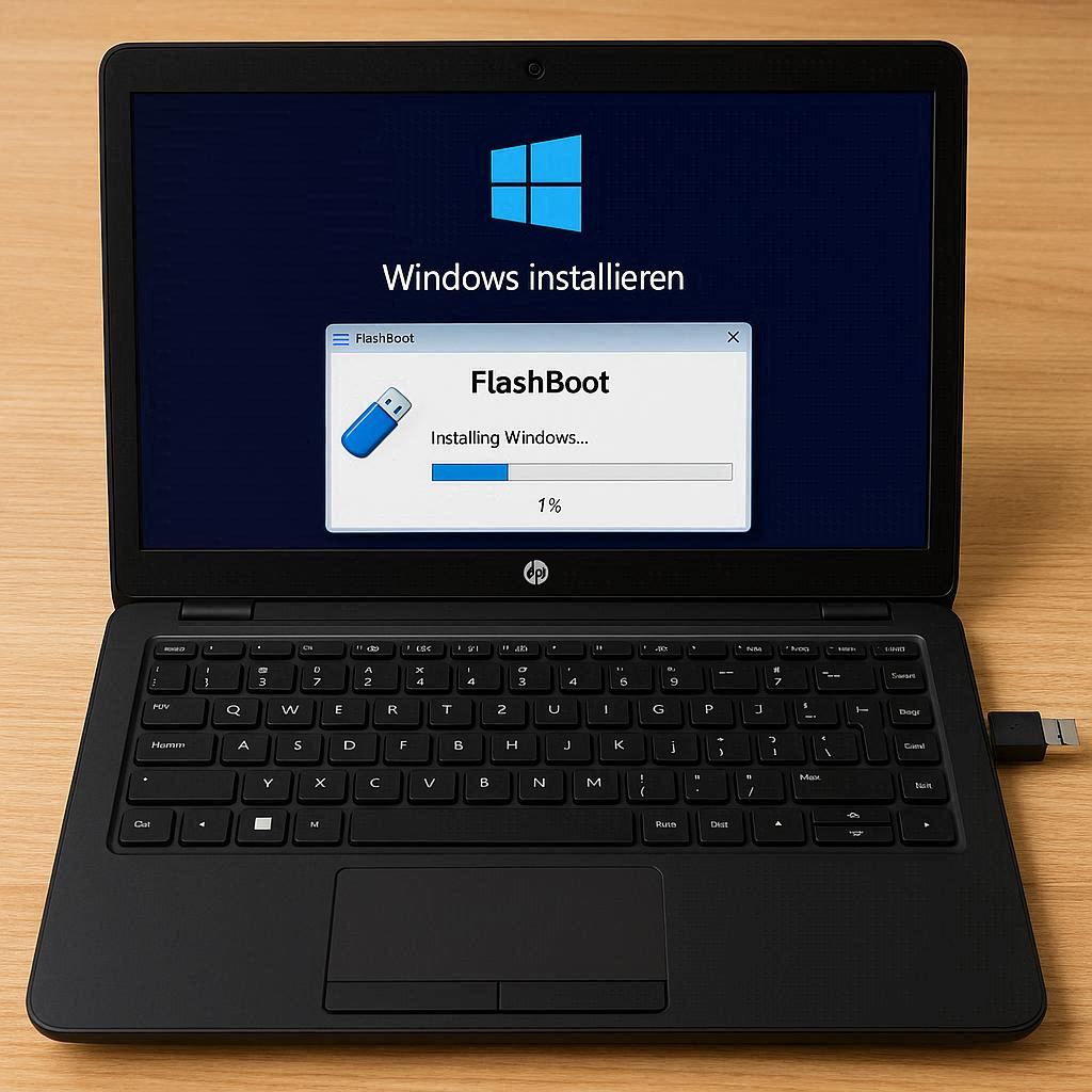 نصب ویندوز با فلش بوت روی لپ تاپ HP