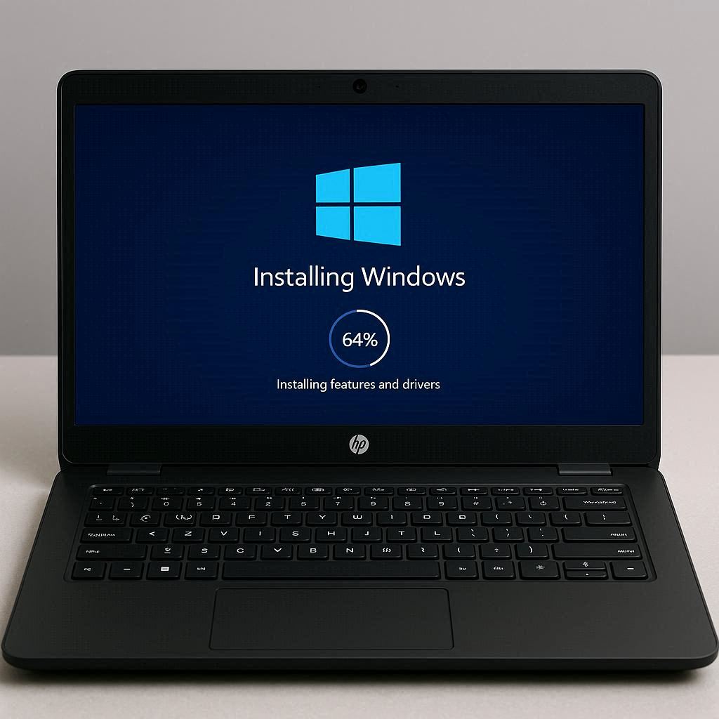 نصب ویندوز روی لپ تاپ اچ پی