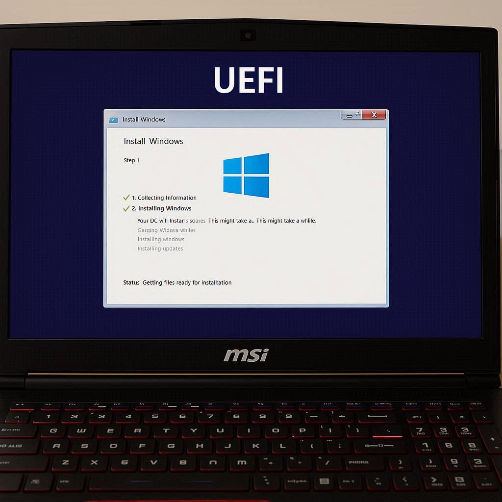 نصب ویندوز UEFI روی MSI