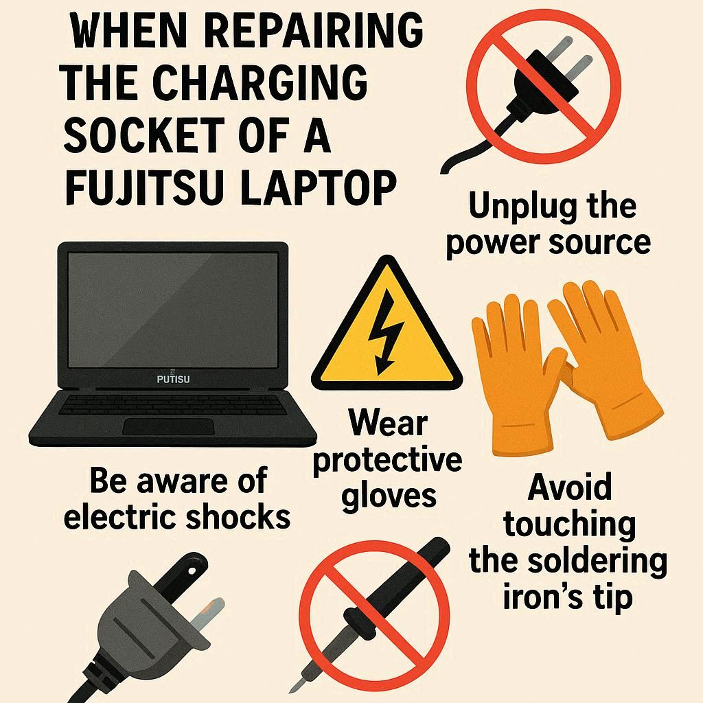 نکات ایمنی هنگام تعمیر سوکت فوجیتسو