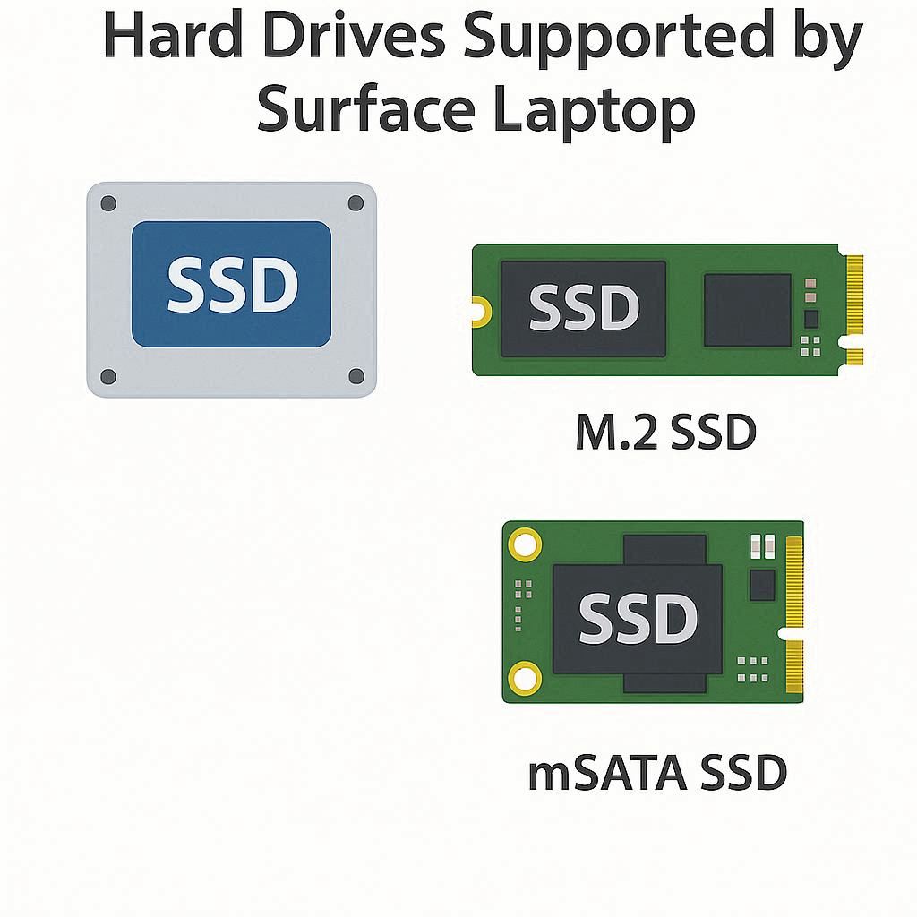 چه نوع هاردهایی توسط لپ تاپ سرفیس پشتیبانی می‌شوند
