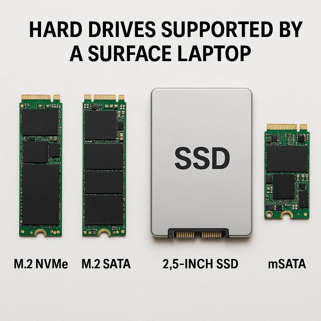 چه نوع هاردهایی توسط سرفیس پشتیبانی می‌شوند