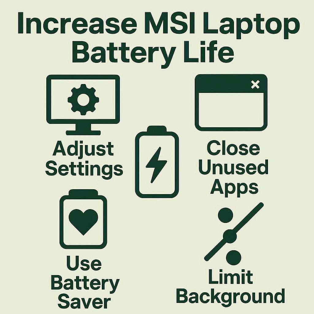 کاهش مصرف منابع و افزایش عمر باتری MSI