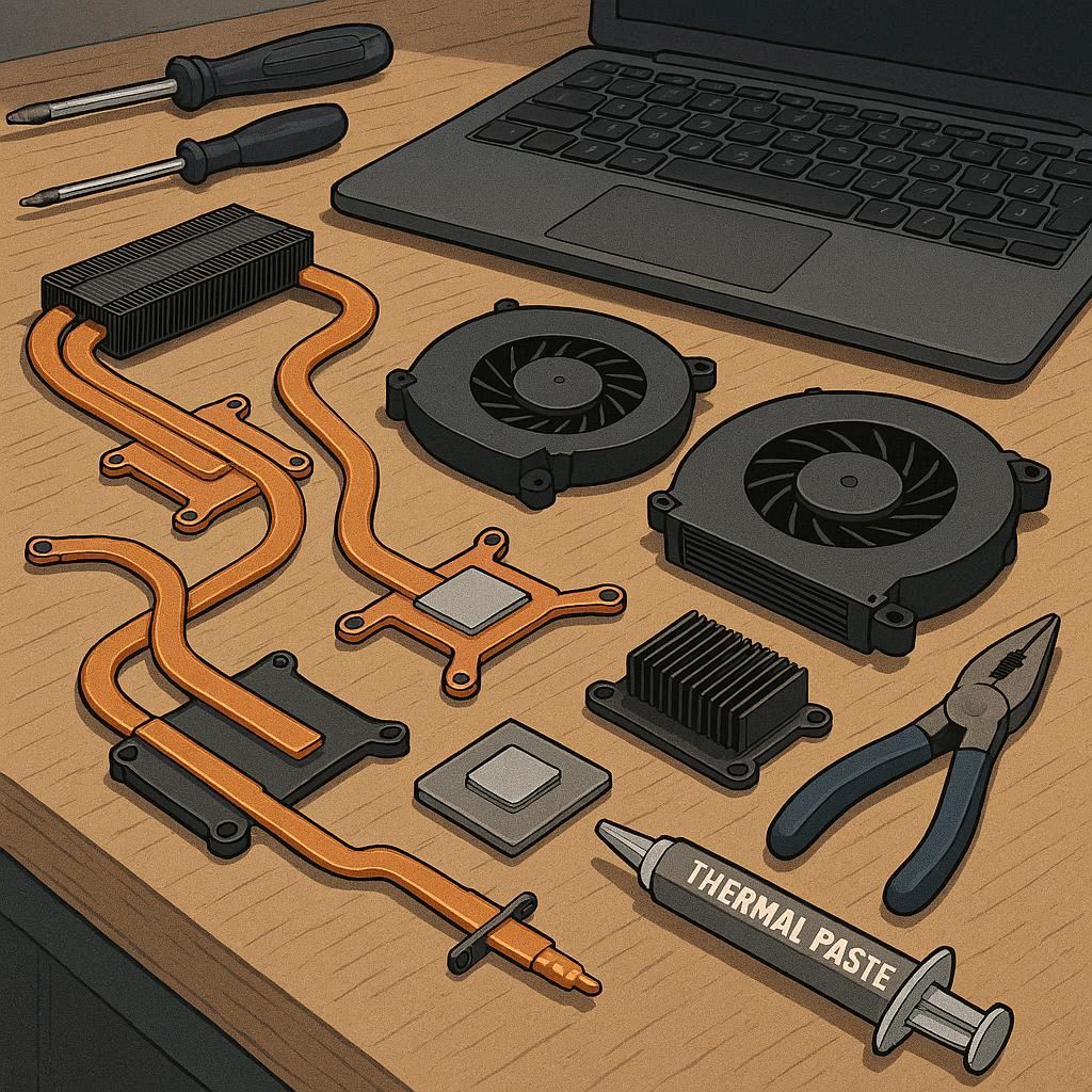 اجزای سیستم خنک کننده لپ تاپ