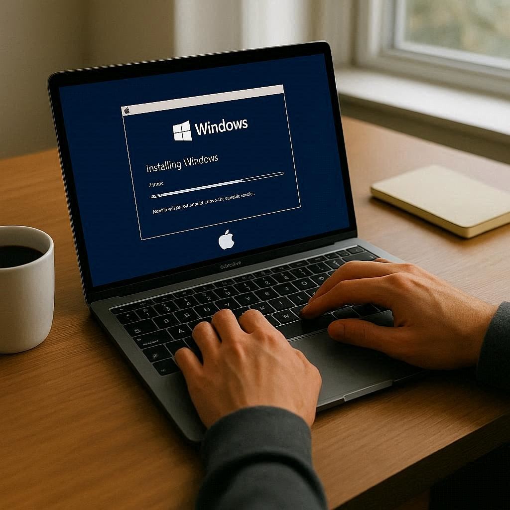 نصب ویندوز روی لپ تاپ اپل
