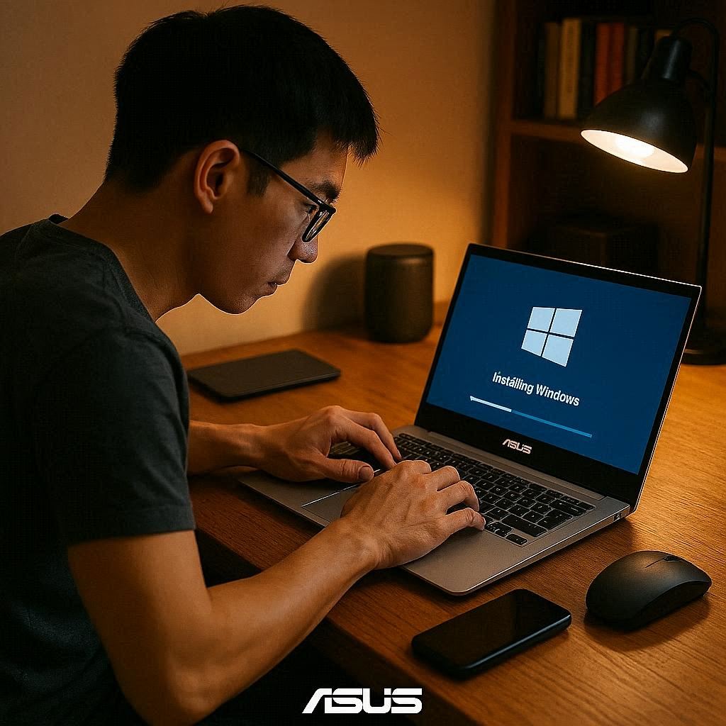 نصب ویندوز روی لپ تاپ ایسوس