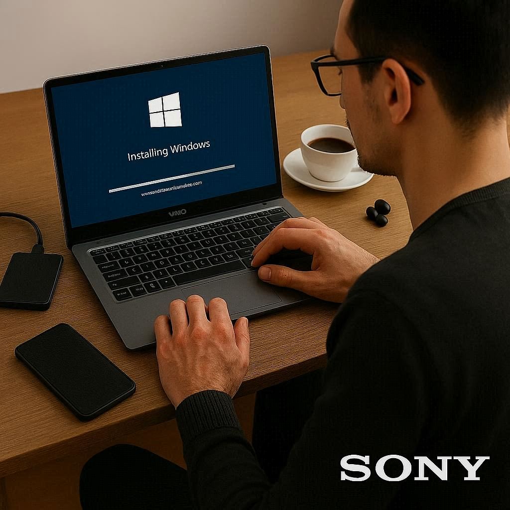 نصب ویندوز روی لپ تاپ سونی
